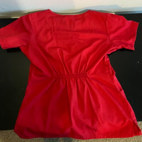 Red Scrub Top - Picture 5 of 8